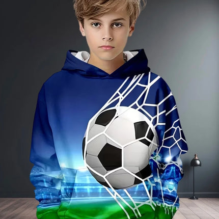 Kids Clothes Boys Hoodies Long Sleeve 3D Football Print Children Spring Fall Clothes Casual Outdoor Active Boys Clothing Tops