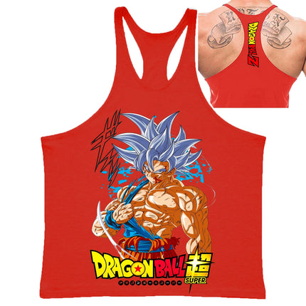 New Goku Men's Tank Top 100%Cotton Vest Japanese Anime Dragon Ball Quick - Dry Sleeveless Singlets Fitness Muscle Building top