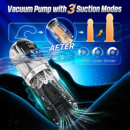Automatic Telescopic Rotation Masturbator Cup Vagina Masturbation Blowjob Adults Sex Toys for Men Male Piston Mastubator