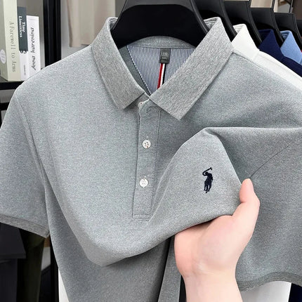 Luxury brand short sleeve polo shirt, exquisite pony embroidery, summer new breathable T-shirt, new fashion Paul men's wear