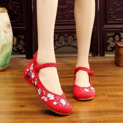 Casual Shoes for Women, Fashion Vintage Elegant Ethnic Style Embroidery Streetwear Chinese Style Women's Shoes, Summer New