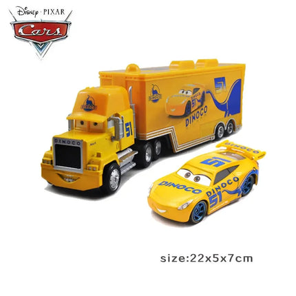 Pixar Cars Lightning McQueen Mack Uncle Truck Black Storm Jackson Cruz Set Metal Diecast Model Toy Kids Christmas Gift
