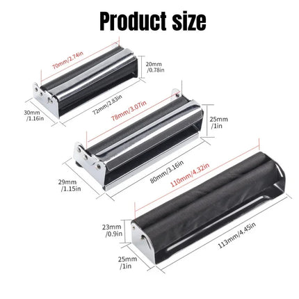 WE PUFF Portable Mini Metal Manual Rolling Machine 70/78/110 MM Paper Tobacco Hand Roller Cigarette Maker Gadgets for Men Gift