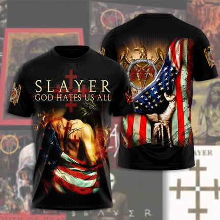 New Slayer Torrent Metal Band 3D Print Men/Women Hip Hop Boys T shirt Fashion O-Neck Short Sleeve Tee Top Trend Man Clothing