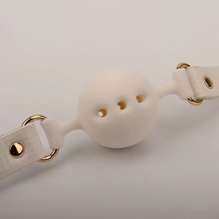 BDSM Gags Airflow Holes,Silicone Mouth Gags Ball Bondage Restraints,Sex Toys for Couples,SM Adult Games