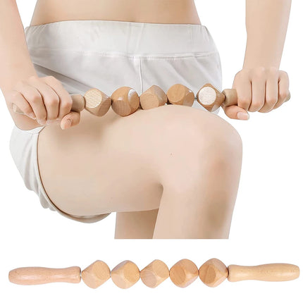6 In 1 Wood Therapy Massage Tool Lymphatic Drainage Massager Anti Cellulite Fascia Massage Roller for Full Body Muscle relaxatio