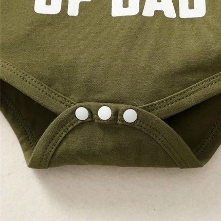 0-18 Months Newborn Baby Boy 3PCS Clothes Set Letters Print Short Sleeve Romper + Camouflage Pants with Hat Casual Outfit