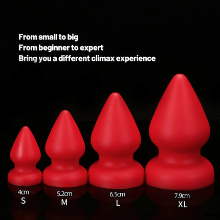 Various Sizes Huge Anal Plug Comfortable Liquid Silicone Butt Plug Strong Suction Cup Anal Dilator Adult Sex Toys for Women Anus