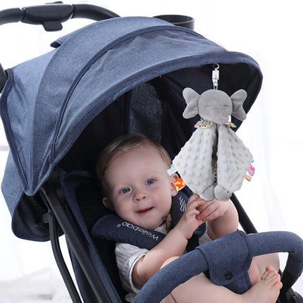 1pcs Baby Security Soothing Doll Towel with Teether Rattles Soft Blanket Snuggle Toy Stuffed Animal for Babies Newborns Gift