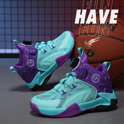 Kids Basketball Shoes Boys Sneakers Non-slip Child Trainer Basket Shoes Outdoor Children Sport Shoes