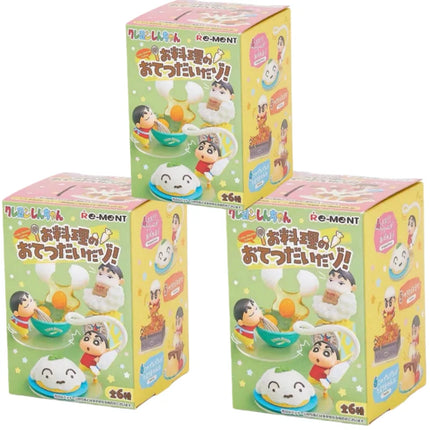 RE-MENT Crayon Shin-Chan Helps With Cooking Series Blind Box A Complete Set Of Miniature Scene Figures Trendy Toys Desktop Gifts