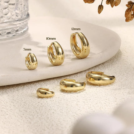 3Pairs Hoop Earrings Set for Women Gold Silver Plated Earring Hypoallergenic Small Huggie Hoops Lightweight Hoop Earrings Stack