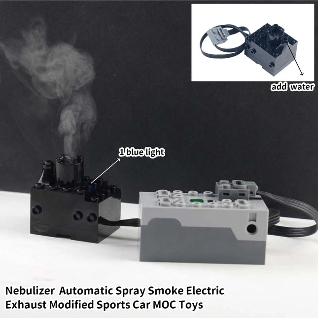DIY Building Blocks Technical Motor Sprayer Electric Exhaust Modified Motor For High-Tech Train Car Parts Compatible with Legoed