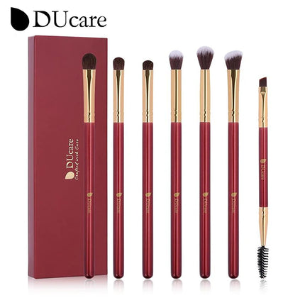 DUcare Eyeshadow Makeup Brush 6-7Pcs Makeup Tools Powder Foundation Eyeshadow Eyebrow Synthetic Pony Hair Women Makeup Brush Set