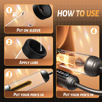 Automatic Electric Penis Pump for Men 6 Sucking Male Vacuum Suction Massager Penis Enlarger Glans Blowjob Masturbation Sex Toys
