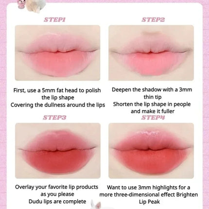 FLORTTE Dual-ended Lip Liner Pencil Natural Matte Cute Animals Nude Lipstick Pen Long Lasting Lip Gloss Korean Cosmetic Make Up