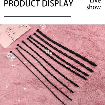 4PCS Urethral Sounds Kit, Beaded Penis Plug Urethral Dilator Cock Stimulation Masturbator Massager BDSM CBT