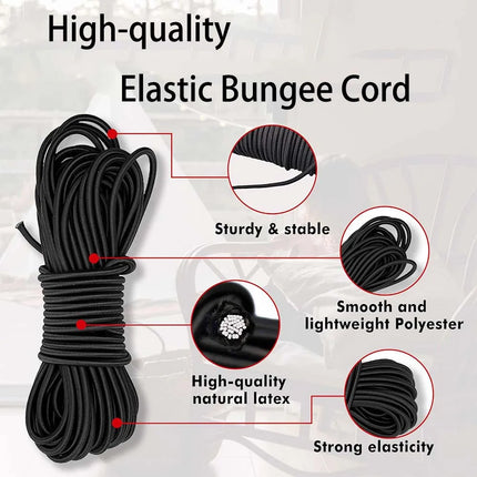 3/4/5/6mm Strong Elastic Rope Bungee Shock Cord for DIY Jewelry Making, Garment Sewing, Handmade Crafts