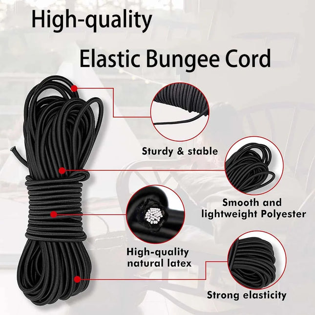 3/4/5/6mm Strong Elastic Rope Bungee Shock Cord for DIY Jewelry Making, Garment Sewing, Handmade Crafts