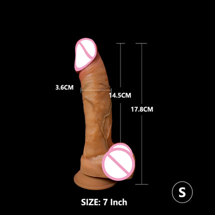 7-8 Inch Silicone Penis Suction Cup Adult Sexy Toys for Woman Men Vagina Anal Massage Stimulator Realistic Dildos Adults Sex Toy