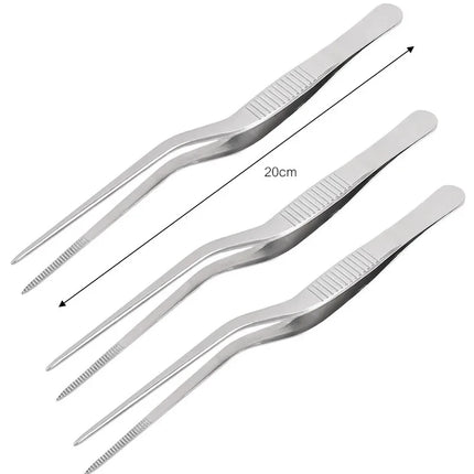 3/1Pcs Kitchen Tweezer Food Tongs BBQ Cooking Tool Stainless Steel Portable Barbecue Picnic Tongs for Kitchen Clamp CFQJ008