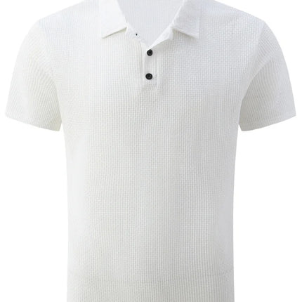 Summer men's loose and comfortable short-sleeved polo shirt ice silk breathable business fashion T-shirt high quality clothing