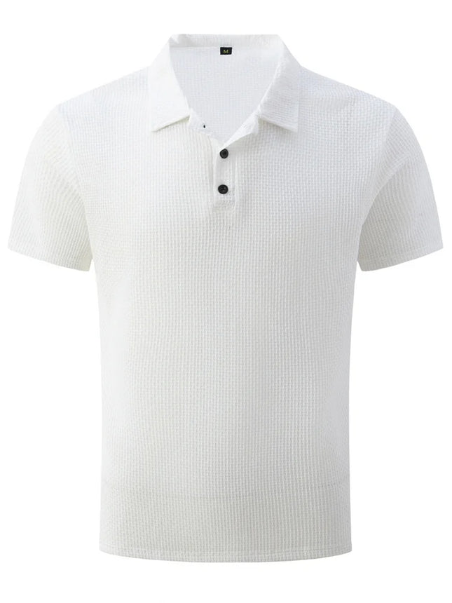 Summer men's loose and comfortable short-sleeved polo shirt ice silk breathable business fashion T-shirt high quality clothing
