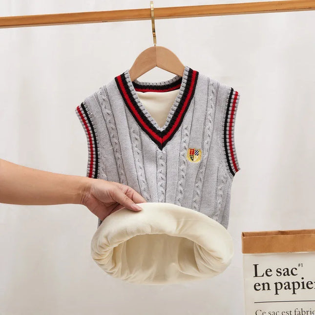 School Uniform Sweaters For Boys Teenager Girls Vests Kids Jersey Pullover Children Clothes