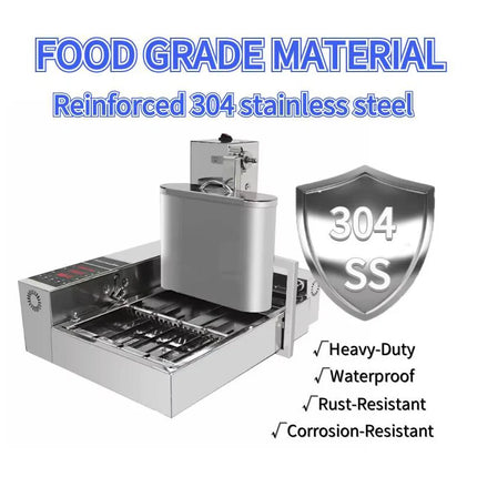 Factory Catering Equipment 4 Rows Mini Donut Making Machine 110V 220V Electric Automatic Mini Donut Fryer Machine Maker