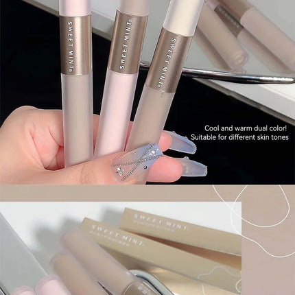 SWEETMINT Double-Ended Liquid Contour Stick - Highlight & Shadow, Long-Lasting, Easy to Use, Natural Finish