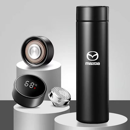 Car Smart Thermos Bottle With Temperature Display Coffee Cup For Mazda 3 6 Atenza Axela Demio CX3 CX5 MP MS RX8 Car Accessories