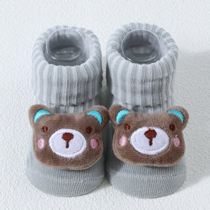 Cute Cartoon Bear Lion Panda Baby Socks For Boys Girls Spring Autumn Soft Cotton Solid Newborn Infant Tube Sock Kids Socken