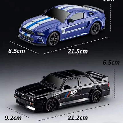 1:24 RC Drift Car 4WD Remote Control Car with Classic LED Lights High Speed Rechargeable Racing Sport Toy for Boys and Adults