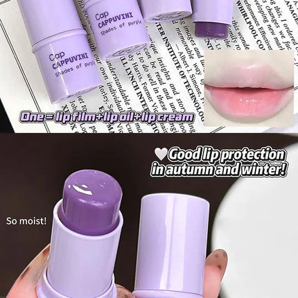 Cappuvini Grape Lip Balm Solid Color Moisturizing Hydrating Students Affordable Lip Care Autumn and Winter Anti-Cracking Essential