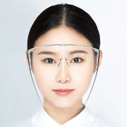 Transparent Facial Protector Super Protective Face Shield for Work Weed Whacking Anti-Fog Full Face Mask for Kitchen Oil Proof
