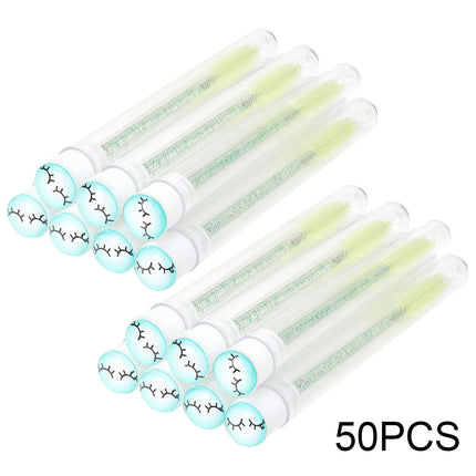 25/50Pcs Eyelash Brush Tubes Crystal Lash Mascara Wands Eyebrow Comb Spoolies Container Lashes Brushes Applicators Makeup Tools