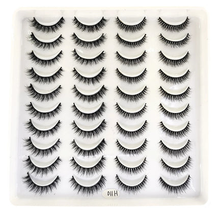 2023 New 20 pairs natural long 3D mink false eyelashes fake lashes makeup kit Mink Lashes extension eye lashes short eyelashes