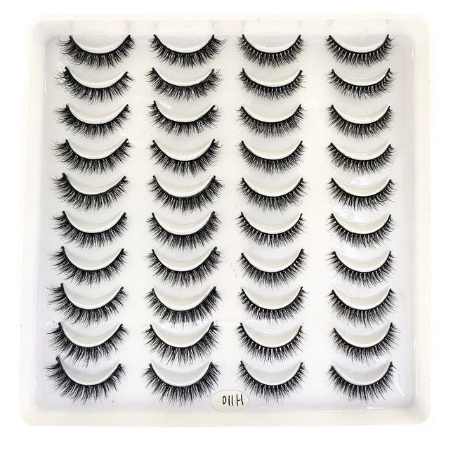 2023 New 20 pairs natural long 3D mink false eyelashes fake lashes makeup kit Mink Lashes extension eye lashes short eyelashes