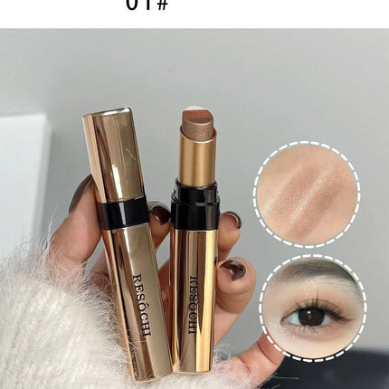 3 in 1 Pearly Highlighter Eyeshadow Stick Makeup Waterproof Long Lasting Glitter Eyeshadow Eyeliner Lazy Quick Makeup Cosmetics