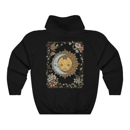 Sun and Moon Graphic Unisex Hoodie Celestial Witchy Sweatshirt Tarot Creative Design Clothing Men Women Fashion Streetwear