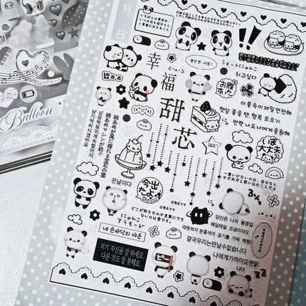 New Sweet Fun Paradise Sticker Book Matte Film Cutting Film Affordable High-value Hand Account Collage Material Girl Cute Gift