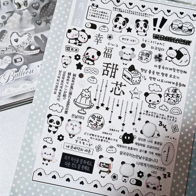 New Sweet Fun Paradise Sticker Book Matte Film Cutting Film Affordable High-value Hand Account Collage Material Girl Cute Gift