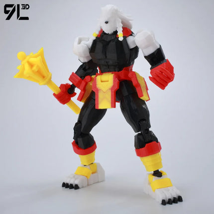 9L3D Printed Indomitable Hero Tech Jacker Lucky13 Action Figure Dummy13 Multi-Jointed Collectible Model Toy T13 Birthday Present