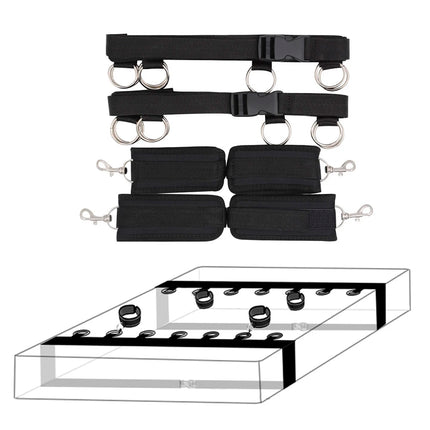 Sexy Adult Female BDSM Restraint Sex Toy Handcuffs Leg Split Bondage Gear Erotic Bed Sex Games Strap System Bar Spreader Kits