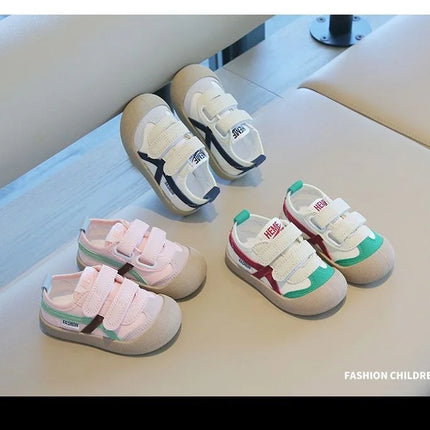 Spring and Autumn 2024 New Korean version of indoor girls canvas shoes soft-soled children's baby toddler shoes children's shoes