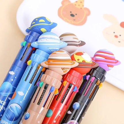 Astronaut 10-Color Pen The Creative Multi-Pen for Vibrant Journaling & Efficient Study Sessions