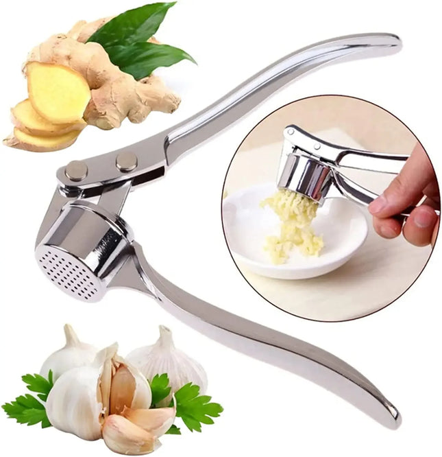 1PC Kitchen Garlic Press Stainless Steel Garlic Mincer Garlic Mincer Tool Efficient Ginger Garlic Crusher Home Kitchen Utensils