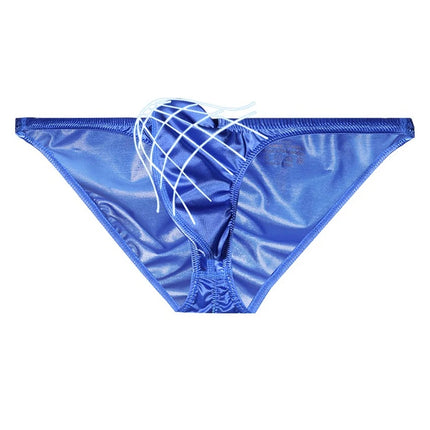 Japanese Men's Underwear Upturned Style Narrow Side Triangle Panties Low Waist Sexy Tight Half Wrap Buttocks Briefs
