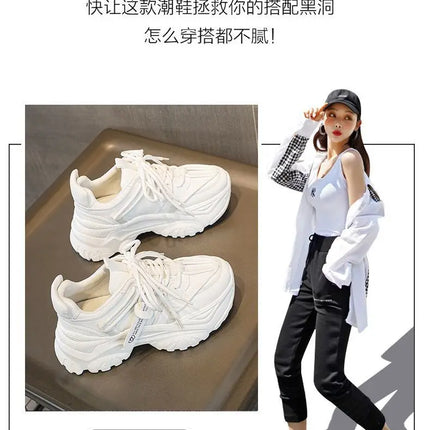 Women's Shoes Casual Shoes Spring Sneakers Platform Woman-shoes Tennis Female Fashion Thick Sole 2024 Roses Trainers Increased I
