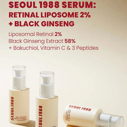 1/2PCS Korean SEOUL 1988 Retinol Face Serum Fade Fine Wrinkle Moisturizing Whitening Remove Spots Shrink Pores Beauty Skin Care